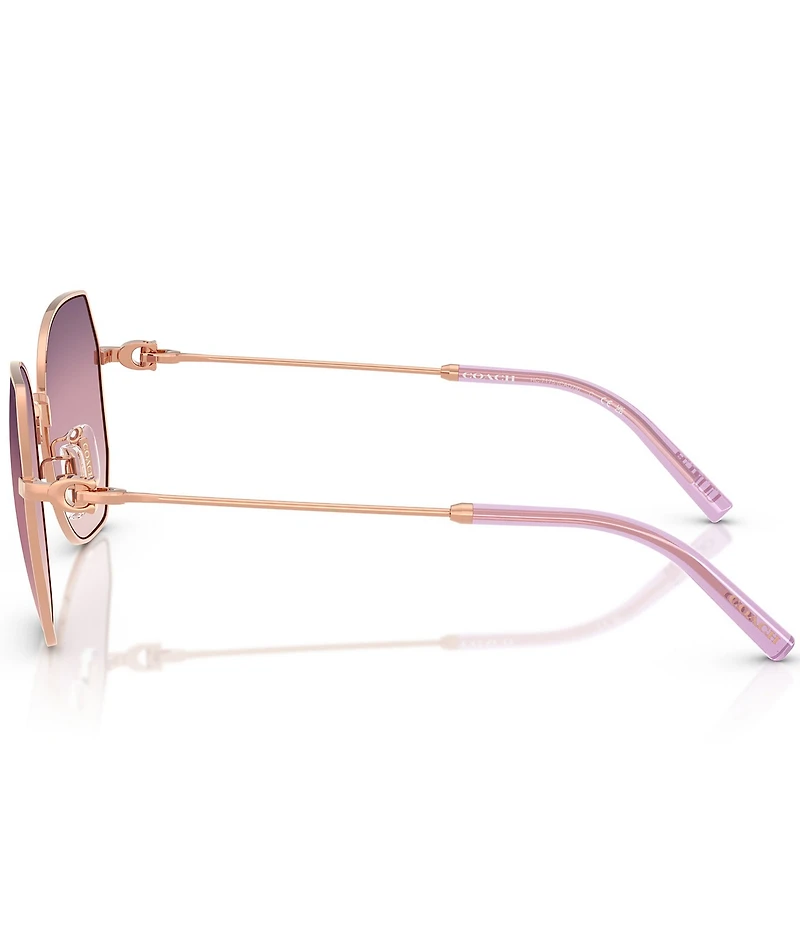 COACH Women's HC7175 CAD79 56mm Geometric Sunglasses