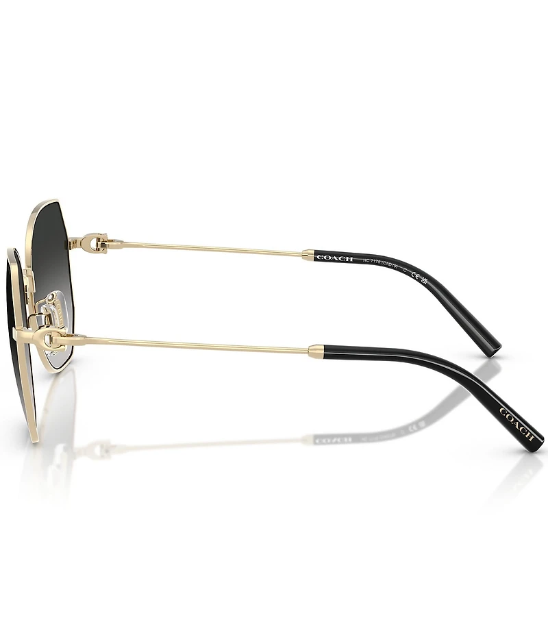 COACH Women's HC7175 CAD79 56mm Geometric Sunglasses