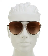 COACH Women's HC7182 56mm Aviator Sunglasses