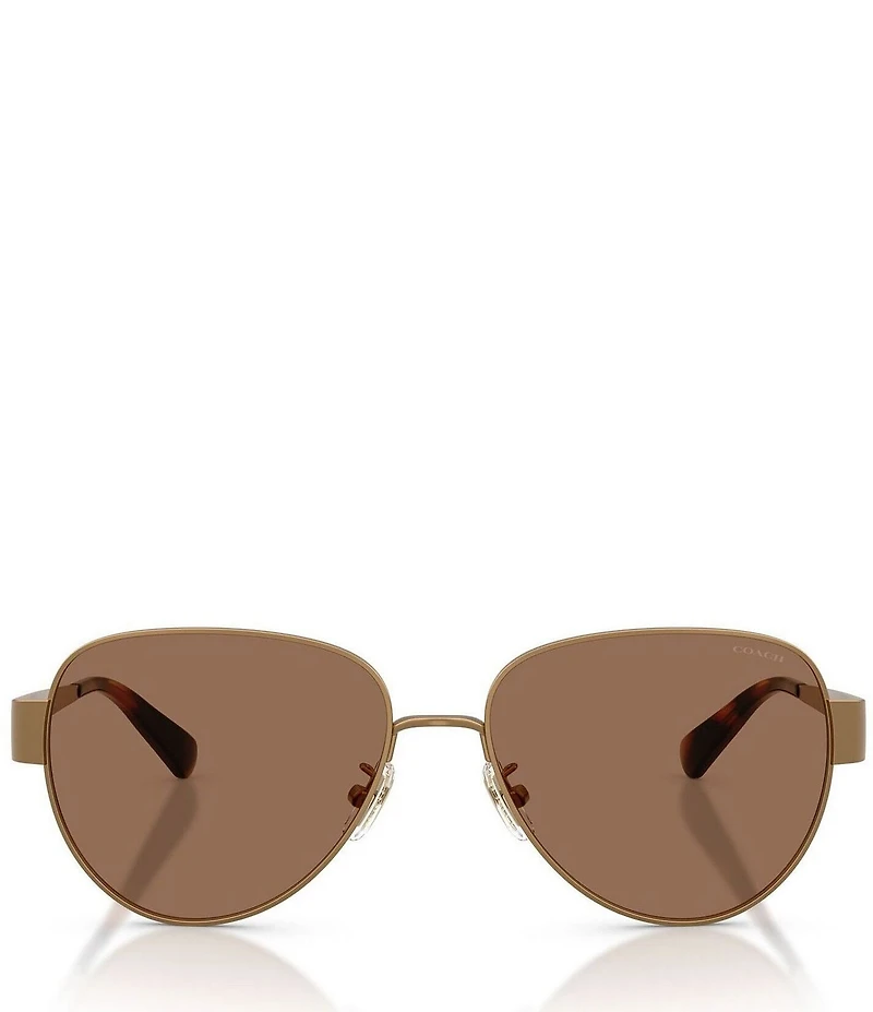 COACH Women's HC7186 57mm Pilot Sunglasses