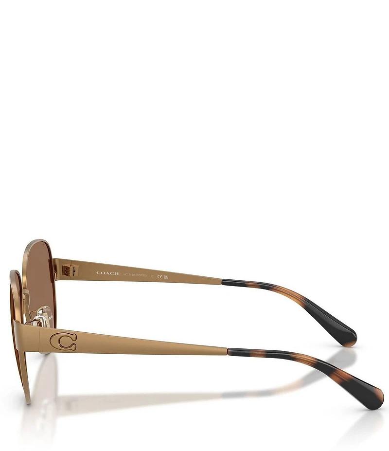 COACH Women's HC7186 57mm Pilot Sunglasses