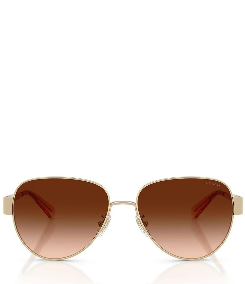 COACH Women's HC7186 57mm Pilot Sunglasses