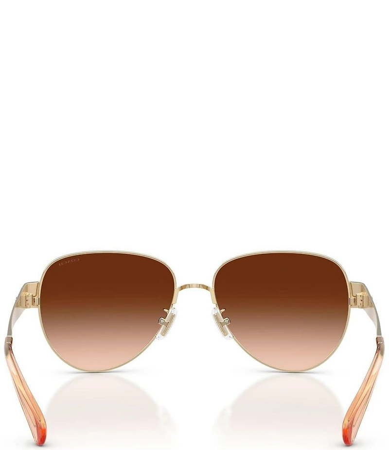 COACH Women's HC7186 57mm Pilot Sunglasses