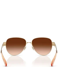 COACH Women's HC7186 57mm Pilot Sunglasses