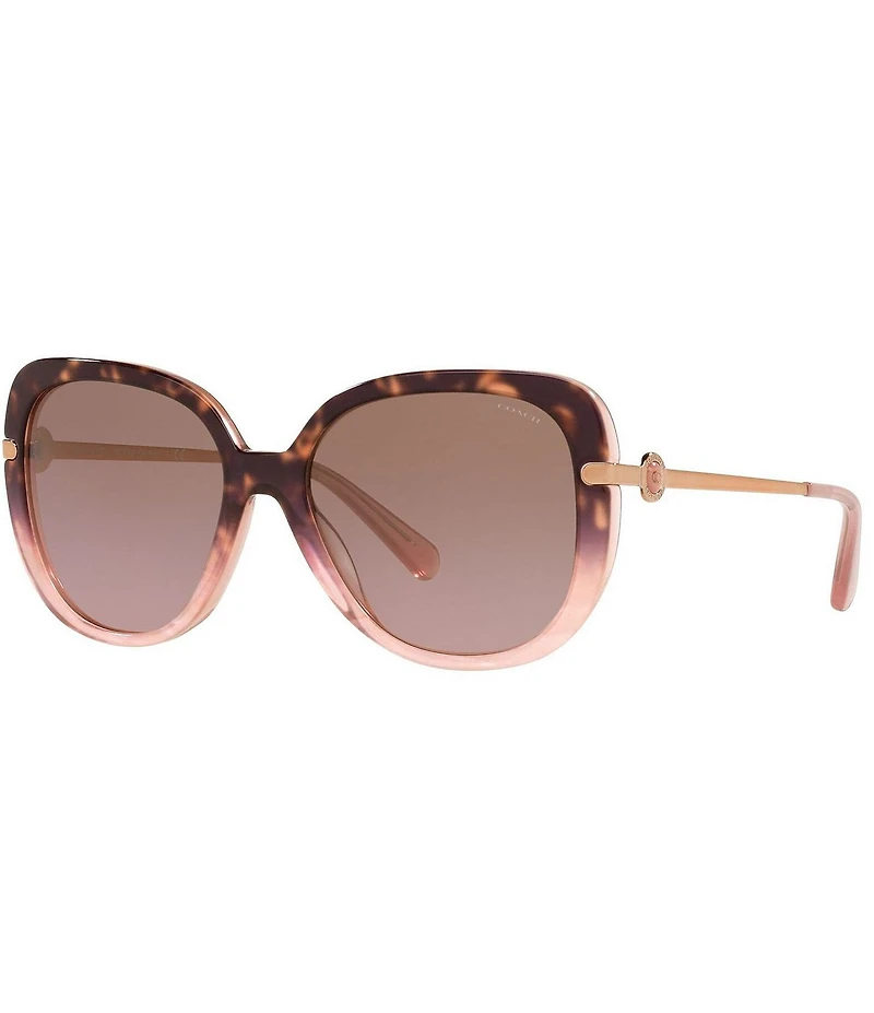 COACH Women's Hc8320 Bonnie Cash 55mm Square Sunglasses
