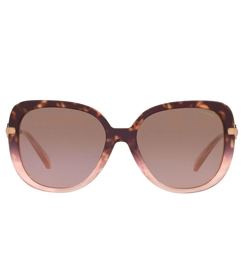 COACH Women's Hc8320 Bonnie Cash 55mm Square Sunglasses