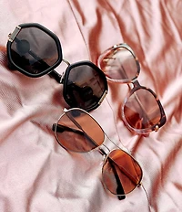 COACH Women's Hc8320 Bonnie Cash 55mm Square Sunglasses