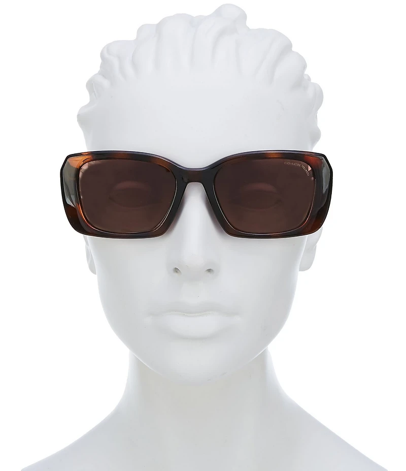 COACH Women's HC8435U 54mm Polarized Rectangle Sunglasses
