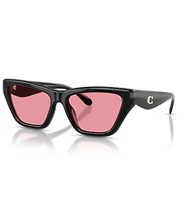 COACH Women's HC8449U 56mm Cat Eye Sunglasses