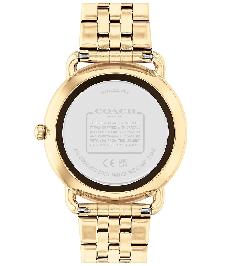 COACH Women's Heart and Crystal Embellished Elliot Quartz Analog Rose Gold Stainless Steel Bracelet Watch