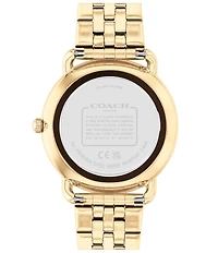 COACH Women's Heart and Crystal Embellished Elliot Quartz Analog Rose Gold Stainless Steel Bracelet Watch