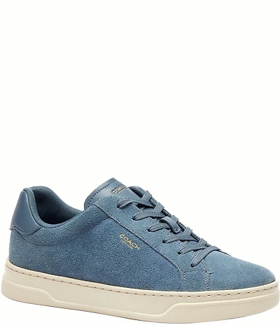 COACH Women's High Line Signature Suede Lace Up Sneakers
