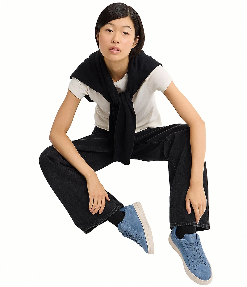 COACH Women's High Line Signature Suede Lace Up Sneakers