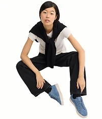 COACH Women's High Line Signature Suede Lace Up Sneakers