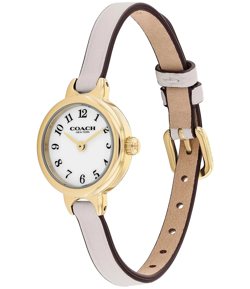 COACH Women's Iris Quartz Analog Leather Strap Watch