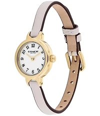 COACH Women's Iris Quartz Analog Leather Strap Watch