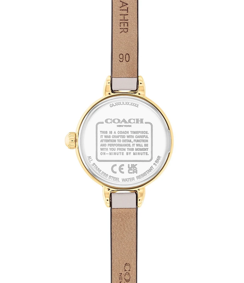 COACH Women's Iris Quartz Analog Leather Strap Watch