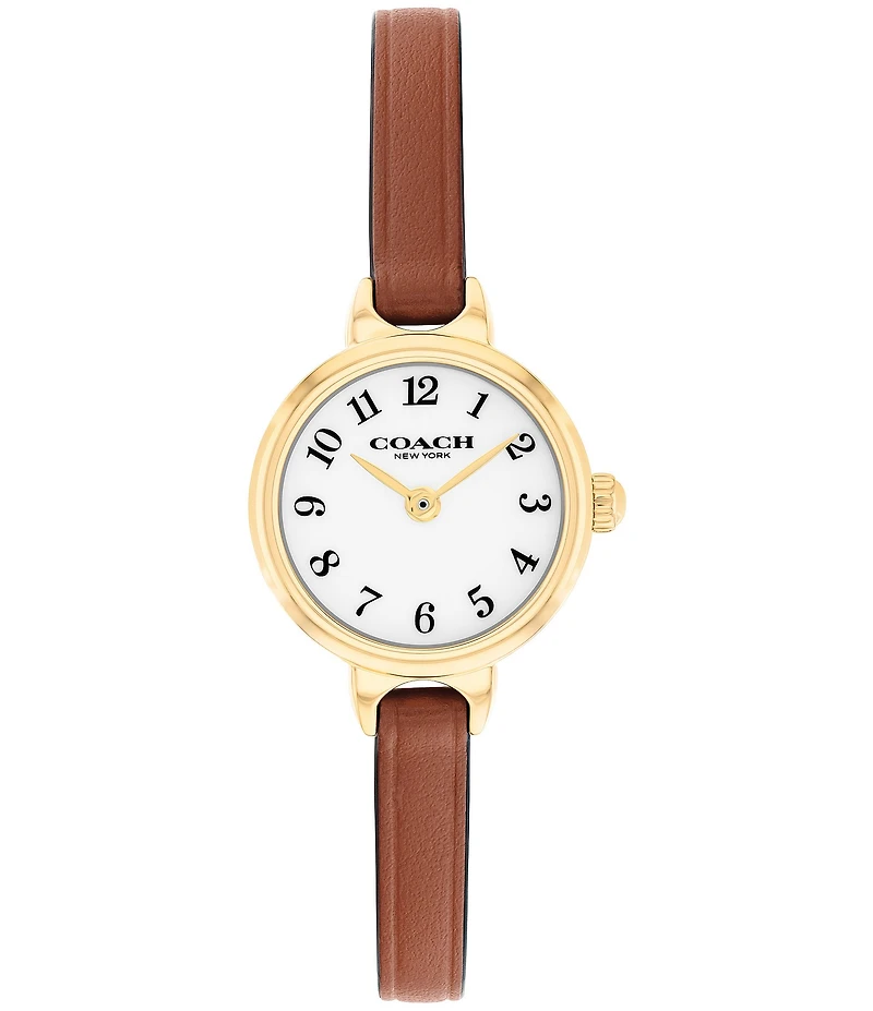 COACH Women's Iris Quartz Analog Leather Strap Watch
