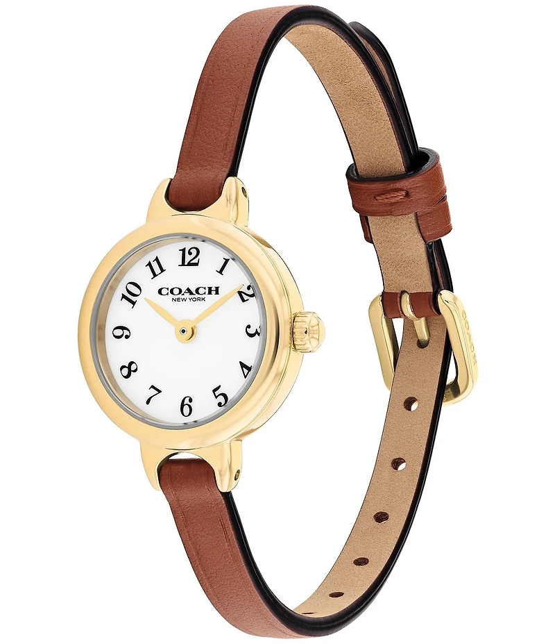 COACH Women's Iris Quartz Analog Leather Strap Watch