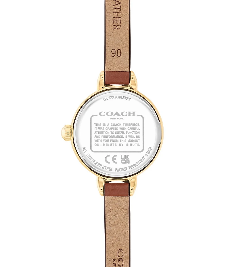 COACH Women's Iris Quartz Analog Leather Strap Watch