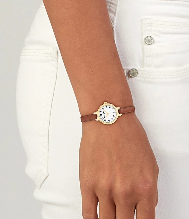 COACH Women's Iris Quartz Analog Leather Strap Watch