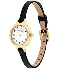 COACH Women's Iris Quartz Analog Leather Strap Watch