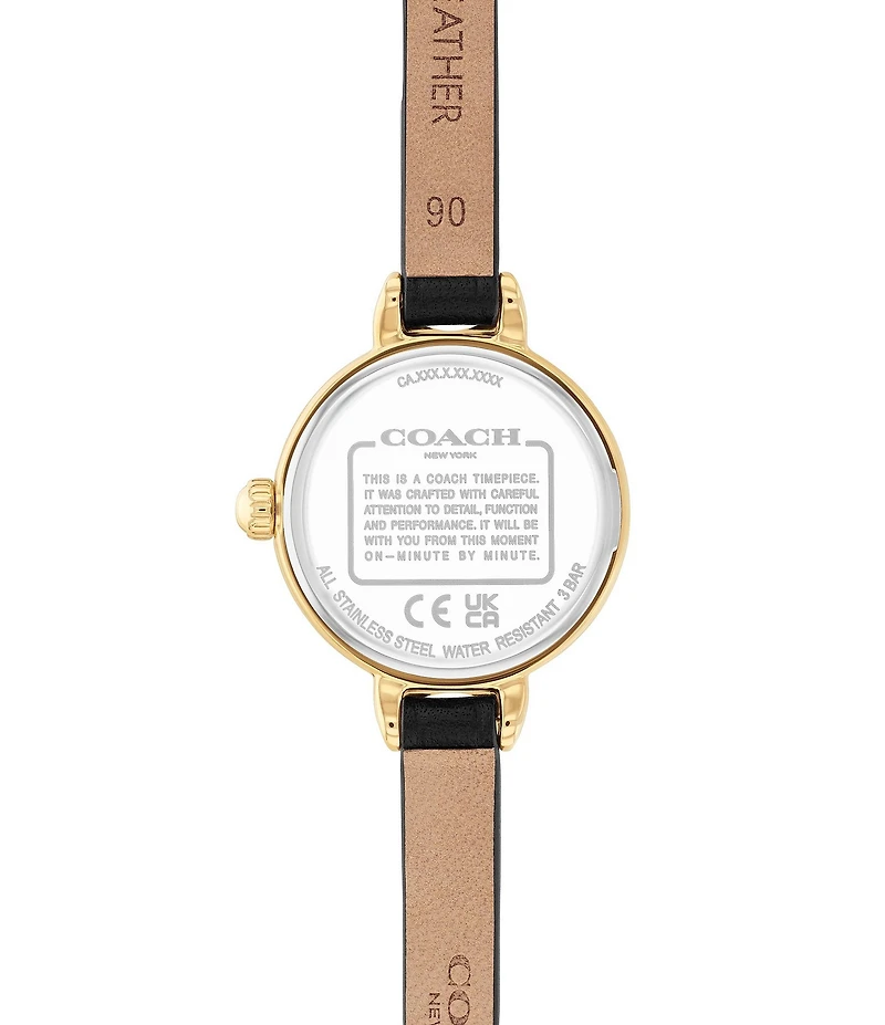 COACH Women's Iris Quartz Analog Leather Strap Watch
