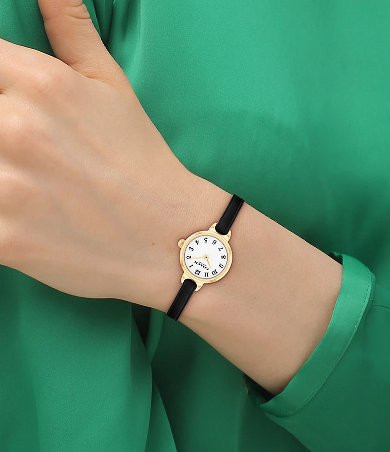 COACH Women's Iris Quartz Analog Leather Strap Watch