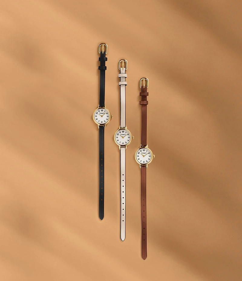 COACH Women's Iris Quartz Analog Leather Strap Watch