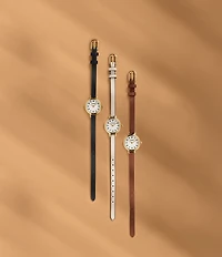 COACH Women's Iris Quartz Analog Leather Strap Watch