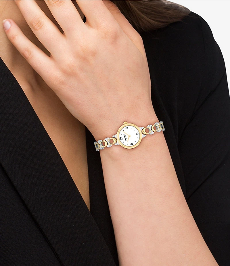 COACH Women's Iris Quartz Analog Stainless Steel Bracelet Watch