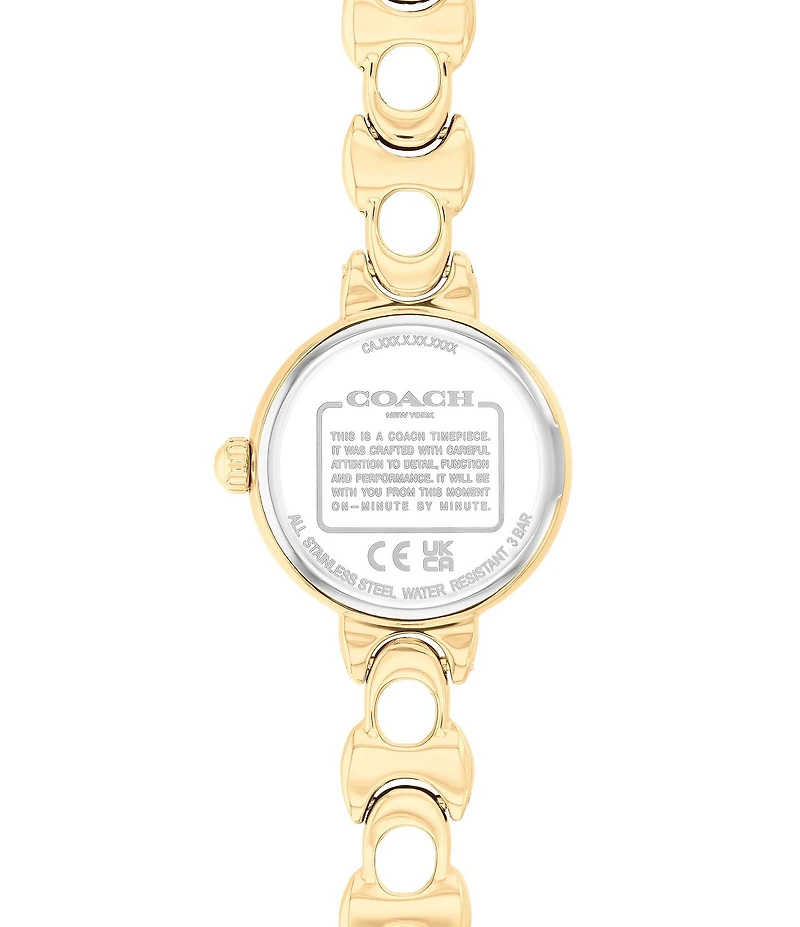 COACH Women's Iris Quartz Analog Stainless Steel Bracelet Watch