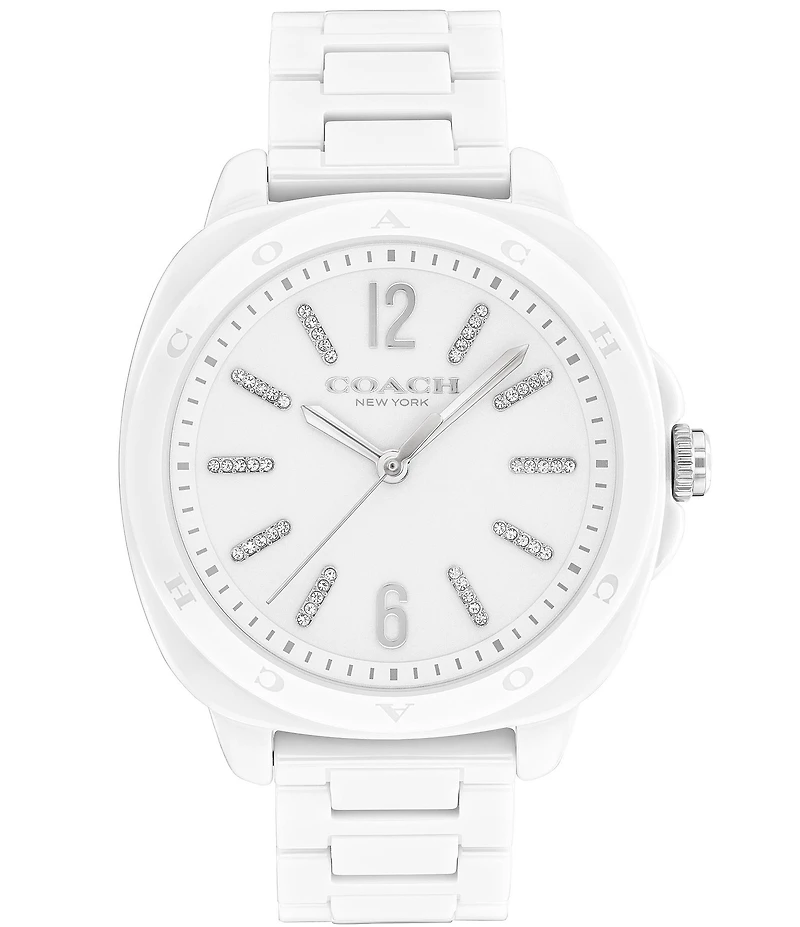 COACH Women's Kitt Quartz Analog Ceramic Bracelet Watch