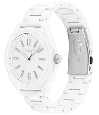 COACH Women's Kitt Quartz Analog Ceramic Bracelet Watch