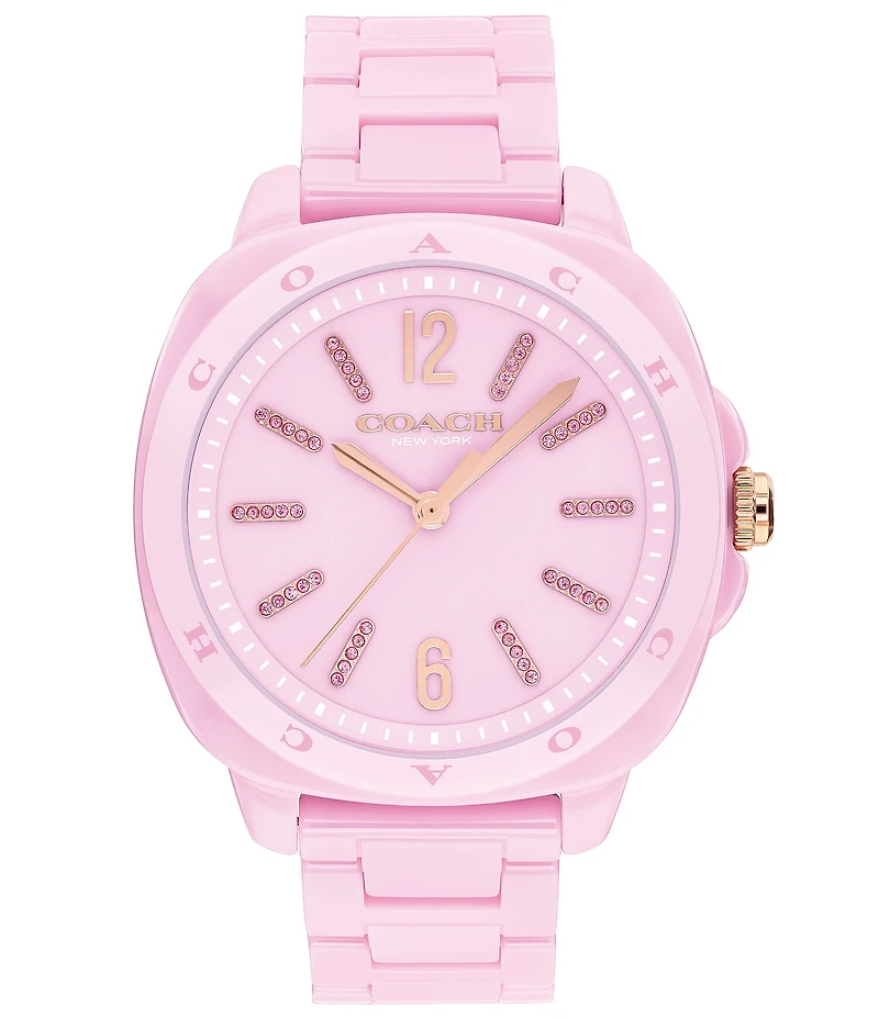 COACH Women's Kitt Quartz Analog Ceramic Bracelet Watch
