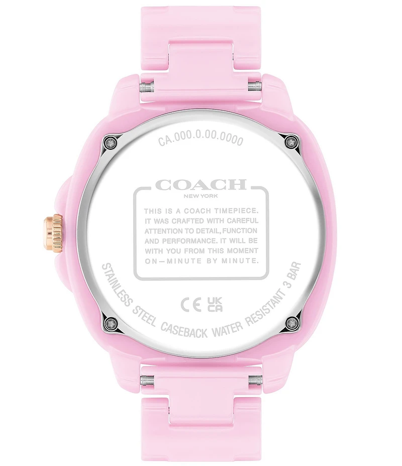 COACH Women's Kitt Quartz Analog Ceramic Bracelet Watch