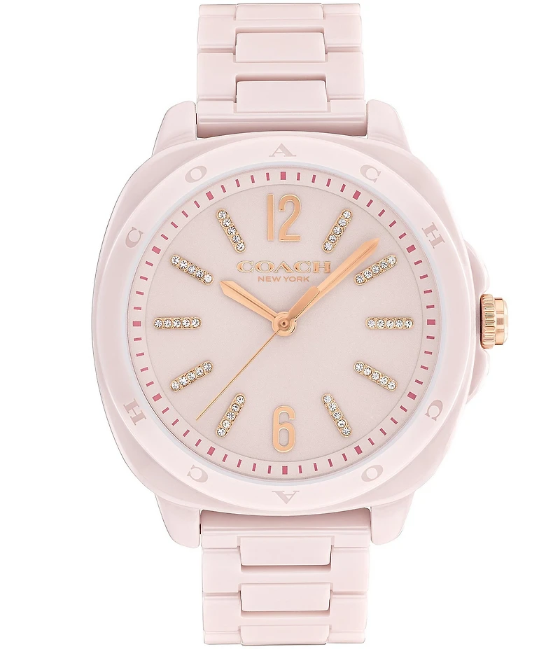 COACH Women's Kitt Quartz Analog Ceramic Bracelet Watch