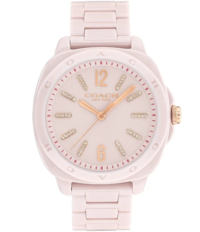 COACH Women's Kitt Quartz Analog Ceramic Bracelet Watch