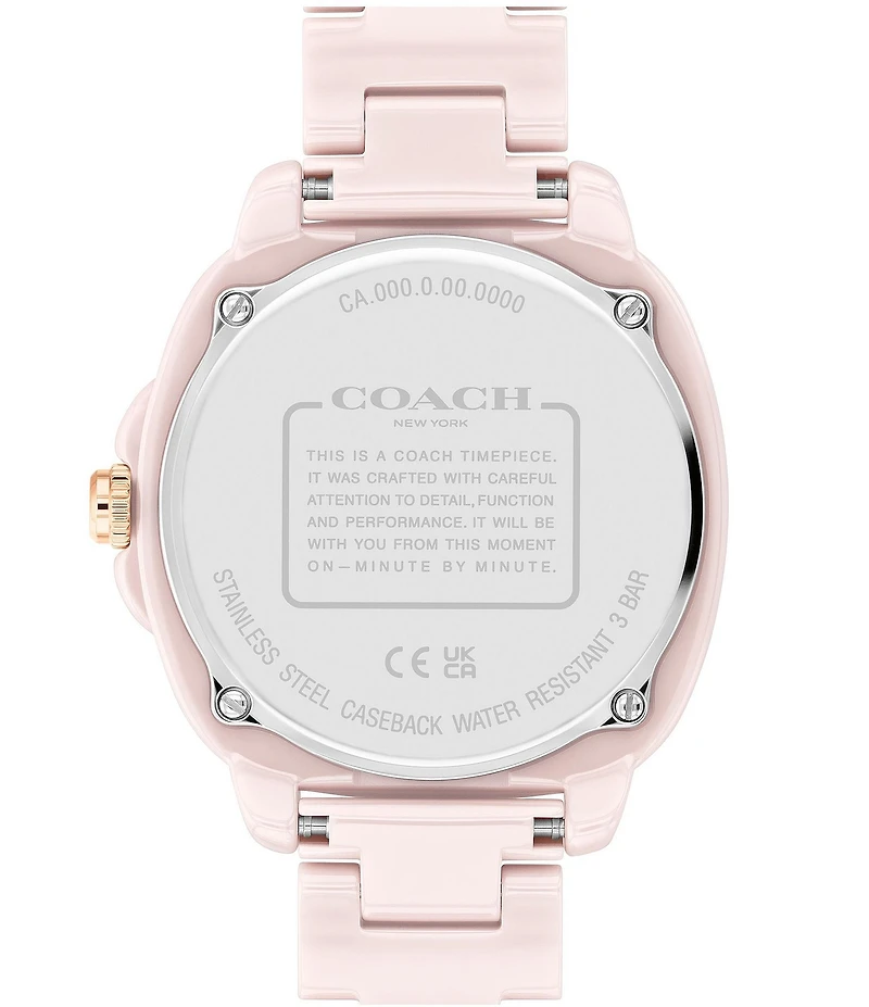 COACH Women's Kitt Quartz Analog Ceramic Bracelet Watch