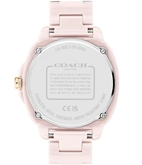 COACH Women's Kitt Quartz Analog Ceramic Bracelet Watch