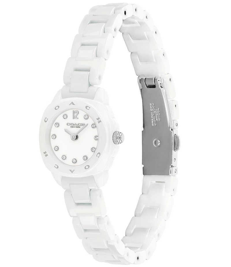 COACH Women's Kitt Quartz Analog Ceramic Bracelet Watch