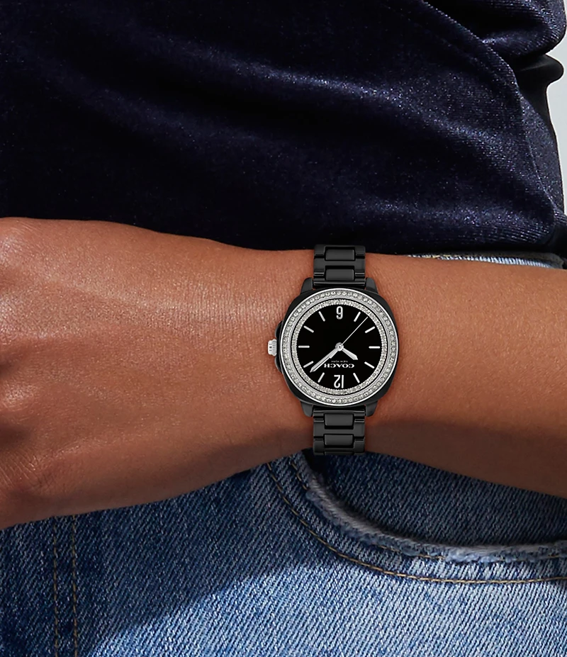 COACH Women's Kitt Quartz Analog Ceramic Bracelet Watch