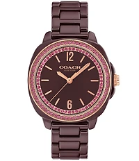 COACH Women's Kitt Quartz Analog Ceramic Bracelet Watch