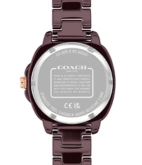 COACH Women's Kitt Quartz Analog Ceramic Bracelet Watch