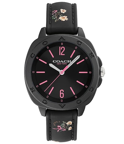COACH Women's Kitt Quartz Analog Silicone Strap Watch