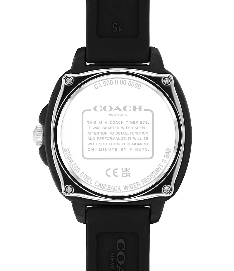 COACH Women's Kitt Quartz Analog Silicone Strap Watch