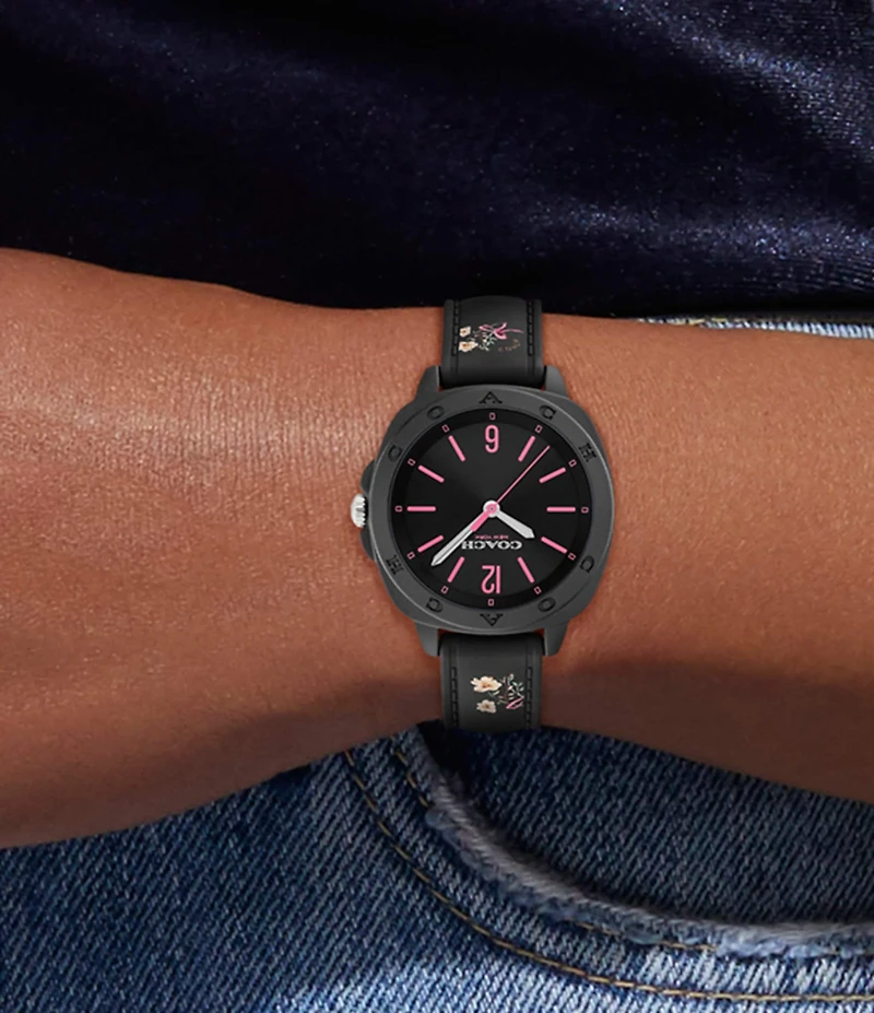 COACH Women's Kitt Quartz Analog Silicone Strap Watch