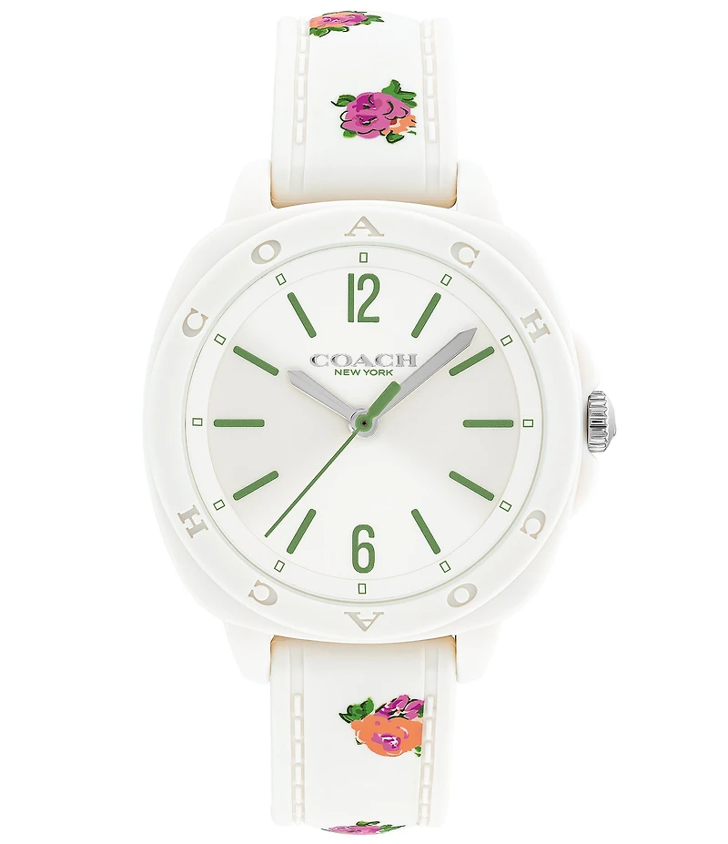 COACH Women's Kitt Quartz Analog Silicone Strap Watch