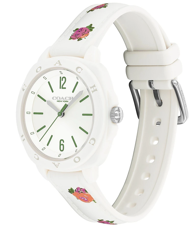COACH Women's Kitt Quartz Analog Silicone Strap Watch