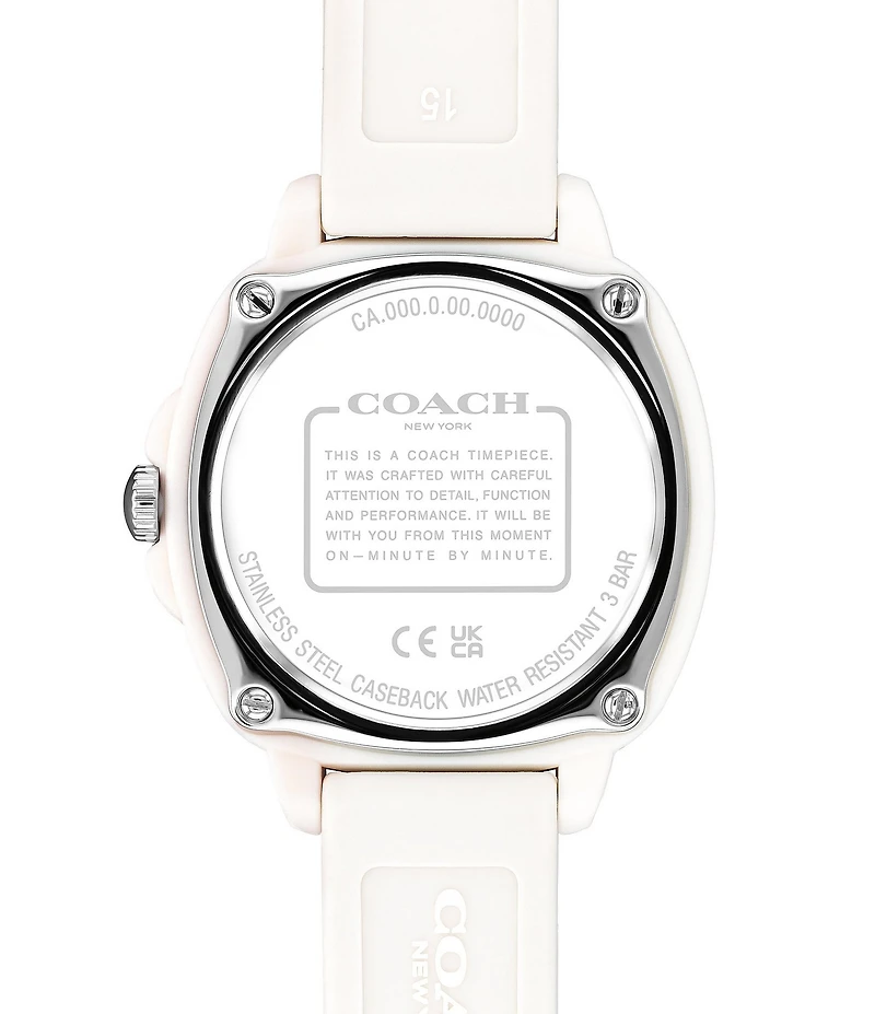COACH Women's Kitt Quartz Analog Silicone Strap Watch